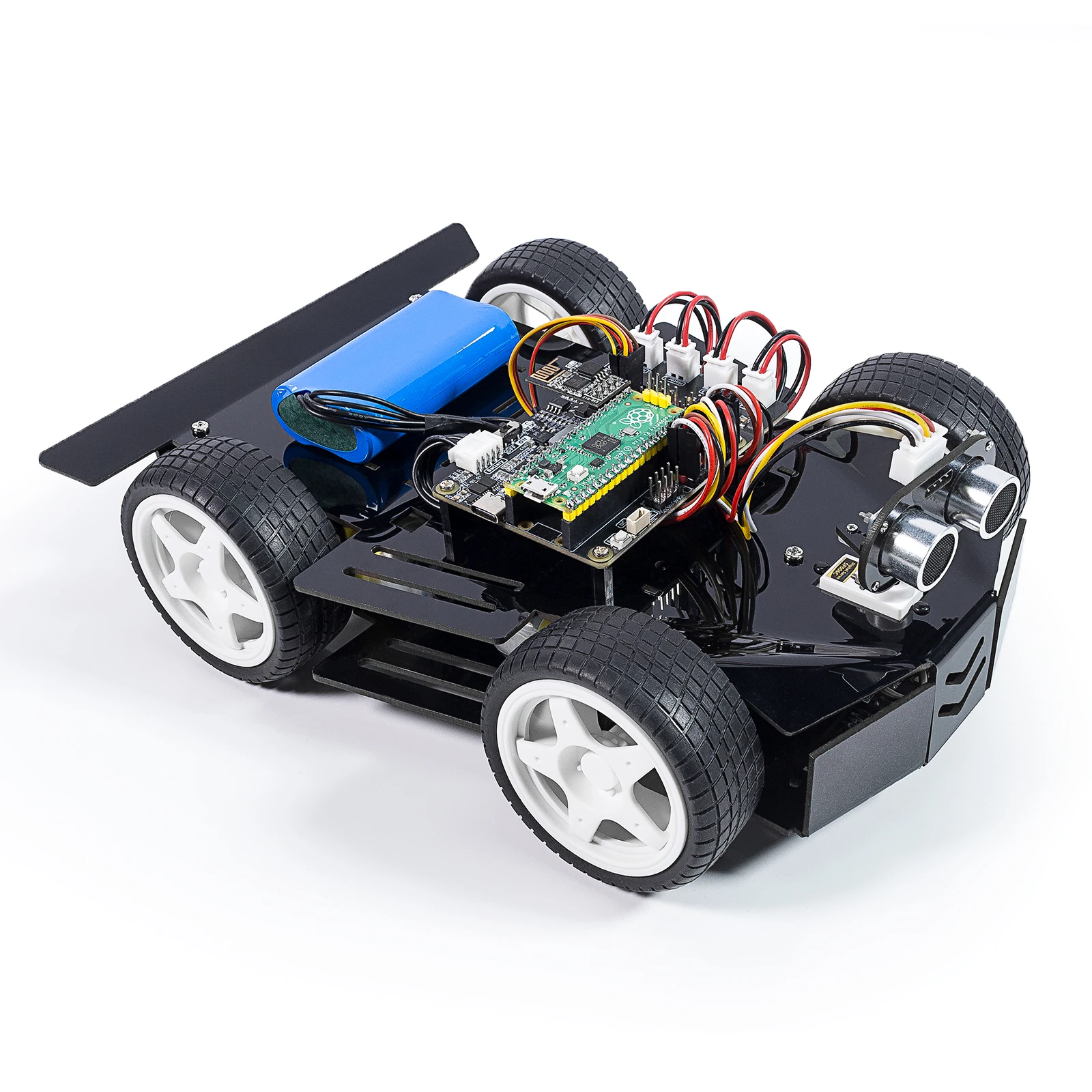 CC SunFounder Rechargable Raspberry Pi Pico Robot Car Kit, Open Source, MicroPython, App Control,RGB LED DIY Robot Kit