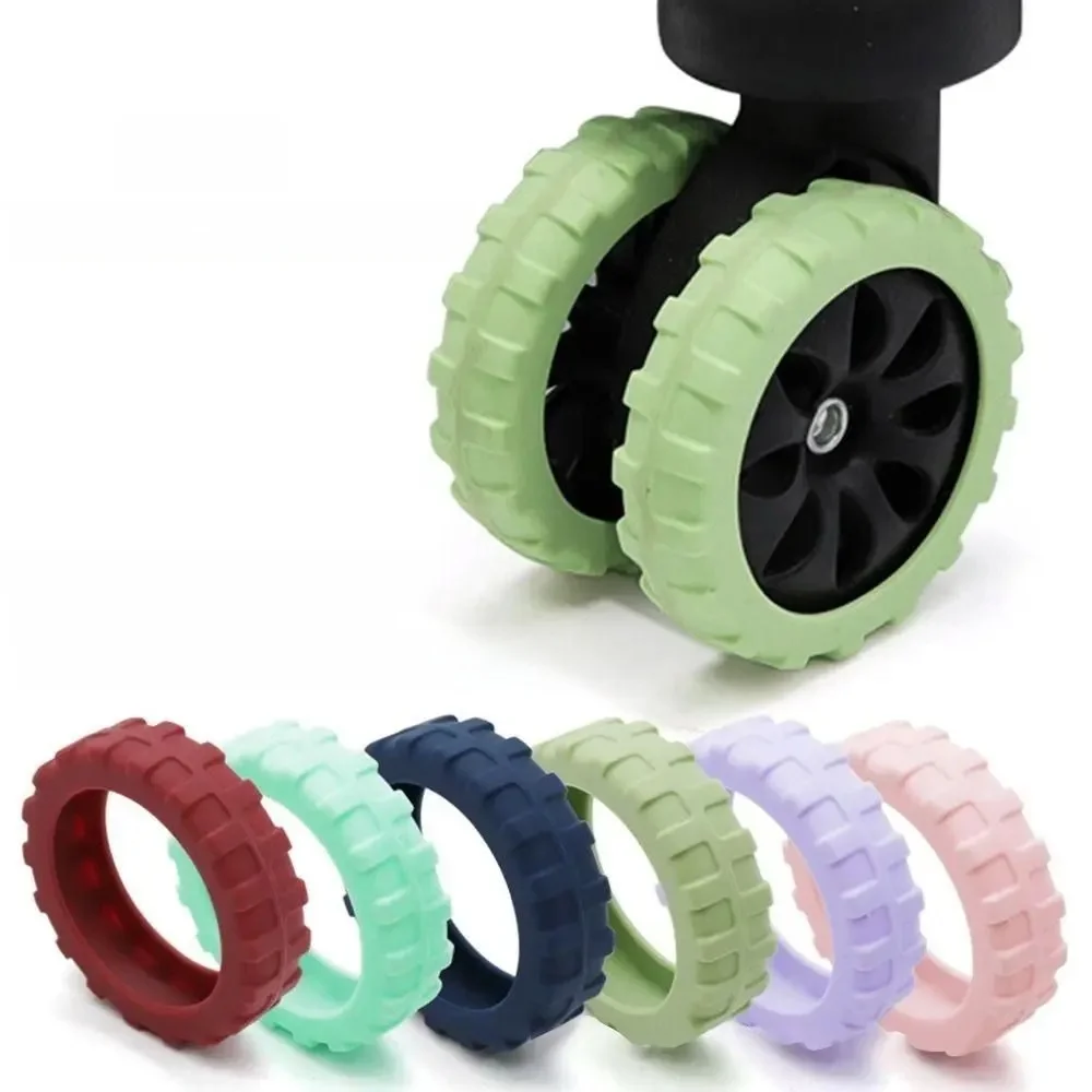 8 pièces/ensemble pièces de valise essieux bagages de voyage roulettes chaussures Silicone avec son silencieux bagages roues protecteur réduire le bruit