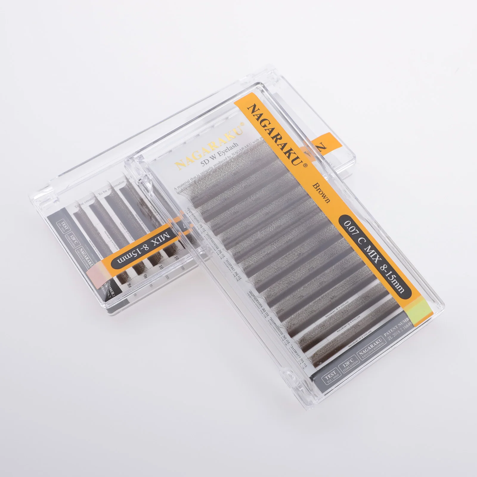 NAGARAKU Braun Dunkelbraun 3D/4D/5D W-Form Handgewebte Vorgefertigte Fächer-Wimpernverlängerungen Volle Wimpern Natürlich Weich Leicht Matt Dicht – Detail 18