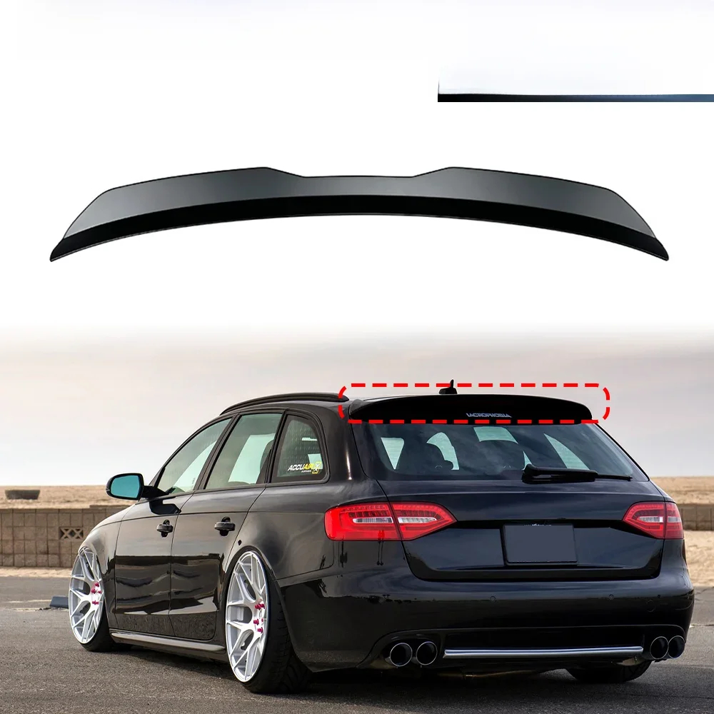 Do Audi A4 B8 8.5 Avant / Allroad 2008 - 2016 Tylna pokrywa bagażnika Spoiler dachowy Skrzydło ABS Samochodowe skrzydło ogonowe Akcesoria samochodowe — zdjęcie 2
