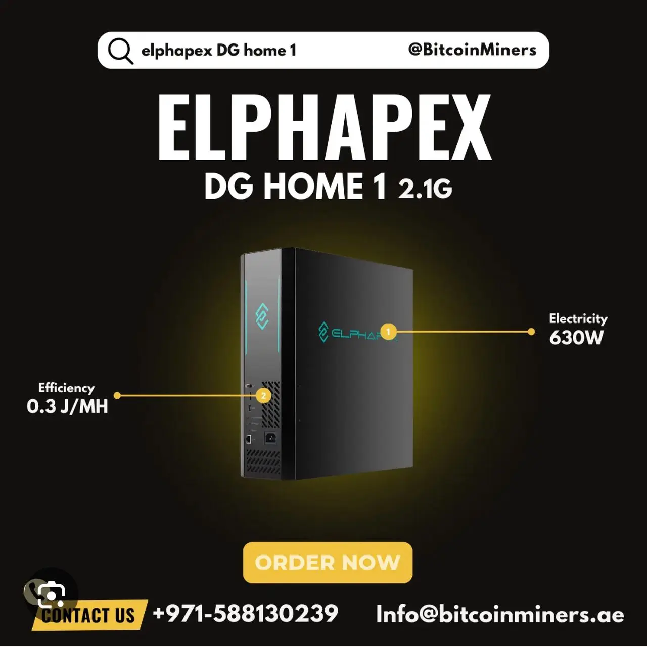 

P. FAST DELIVERY BUY 2 GET 1 FREE ElphaPex DG Home 1 2100MH/s 630W LTC/Doge Scrypt Miner