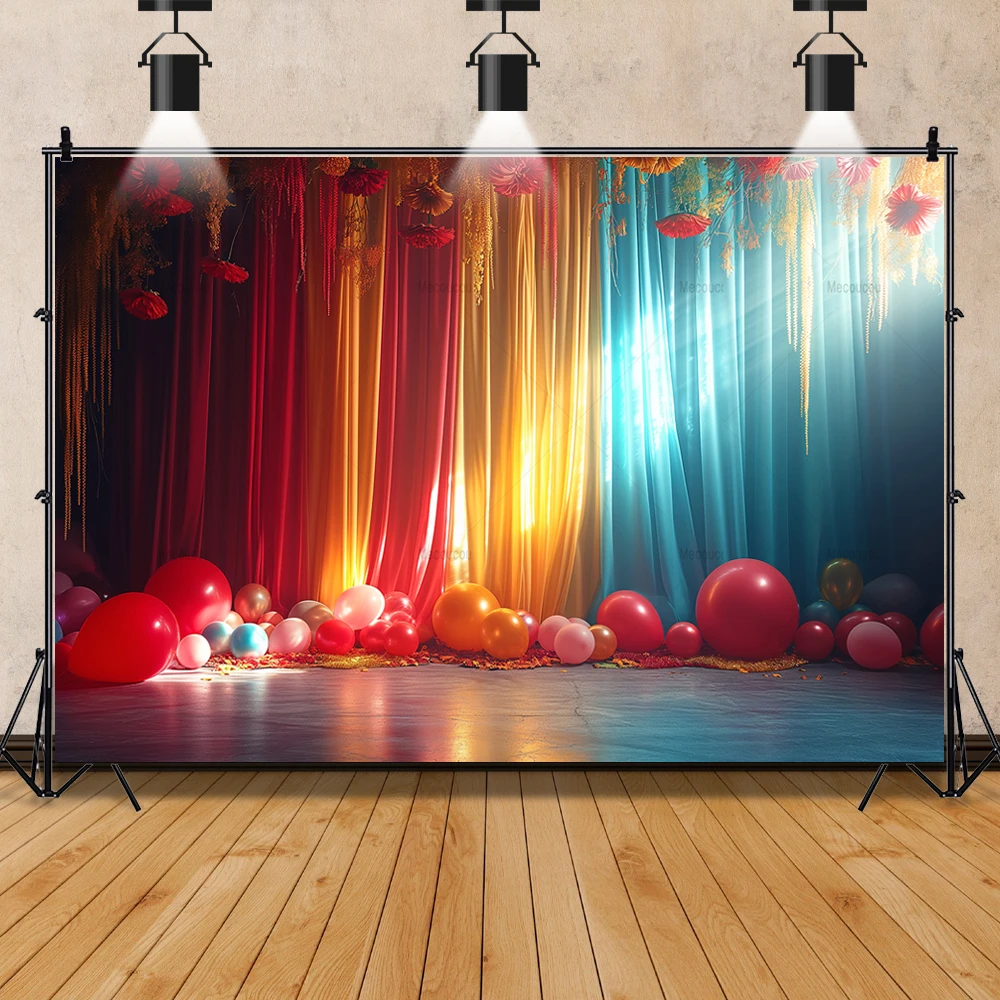 Stage Balloon Theme Wedding Photo Shooting Baby ShowerBackground Birthday Party Decor Photographic Background Custom for Special