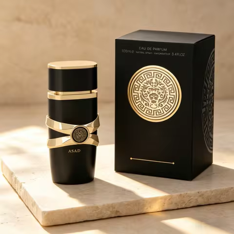 Fragrância Asad Unissex 3.4oz Spray Alta Fixação Notas Tabaco Café Patchouli e Âmbar perfume