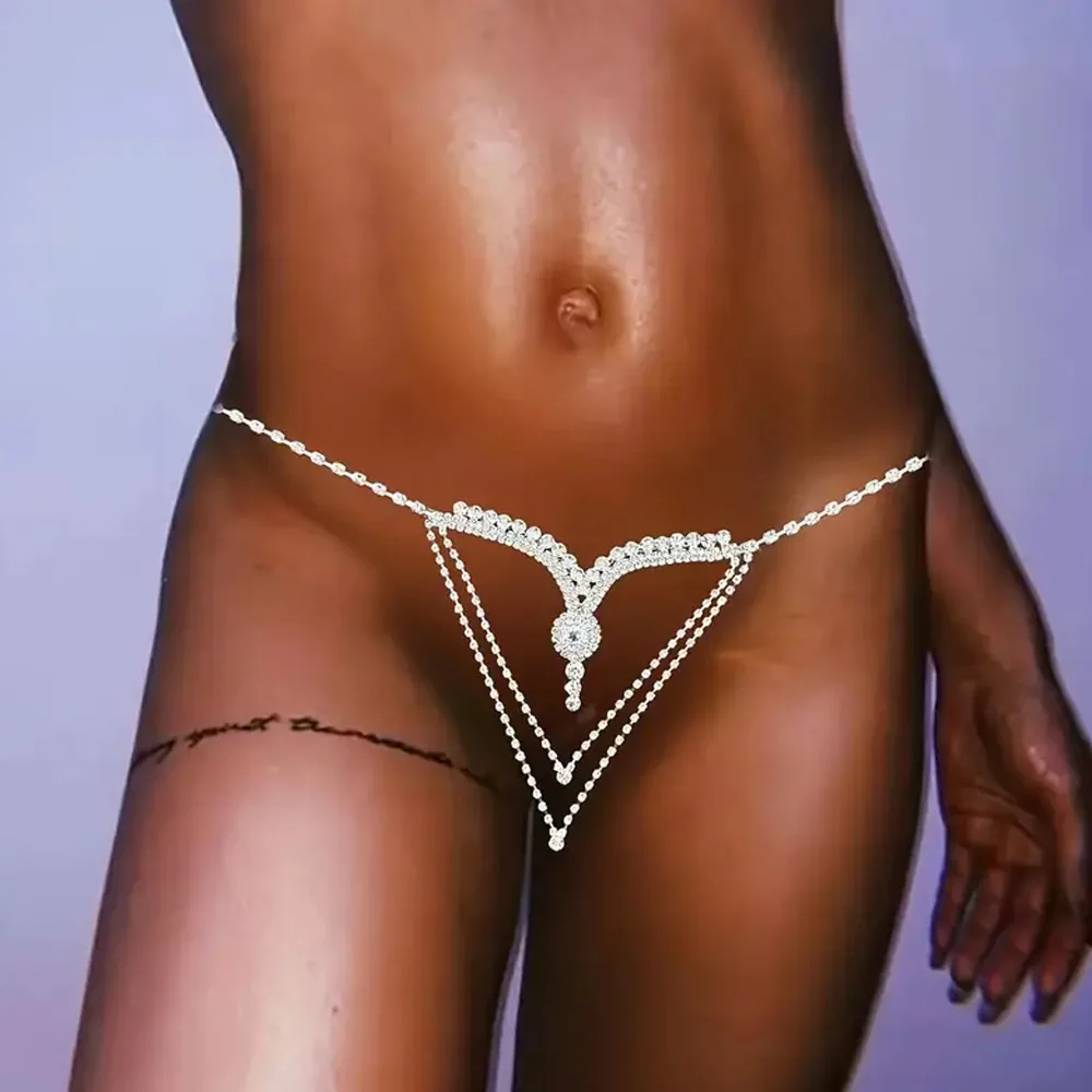 

Stonefans Full Rhinestone Tassel Waist Chain Body Jewelry for Women Bohomian Sexy Bikini Thong Belly Chain Nightclub Parties