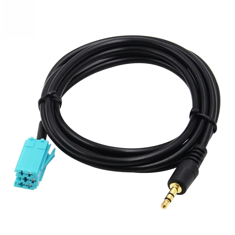 Câble Audio AUX pour voiture, 6 broches, 3.5MM, pour Volkswagen Renault Clio Megane 2005 2006 2007 2008 2009 2010 2011, pour lecteur CD, câble MP3
