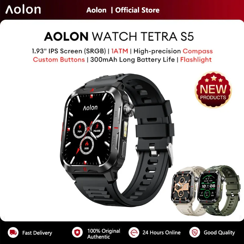 aolon-tetra-s5-smart-watch-for-men-military-grade-193-hd-display-compass-flashlight-ip68-waterproof-fitness-tracker-outdoor