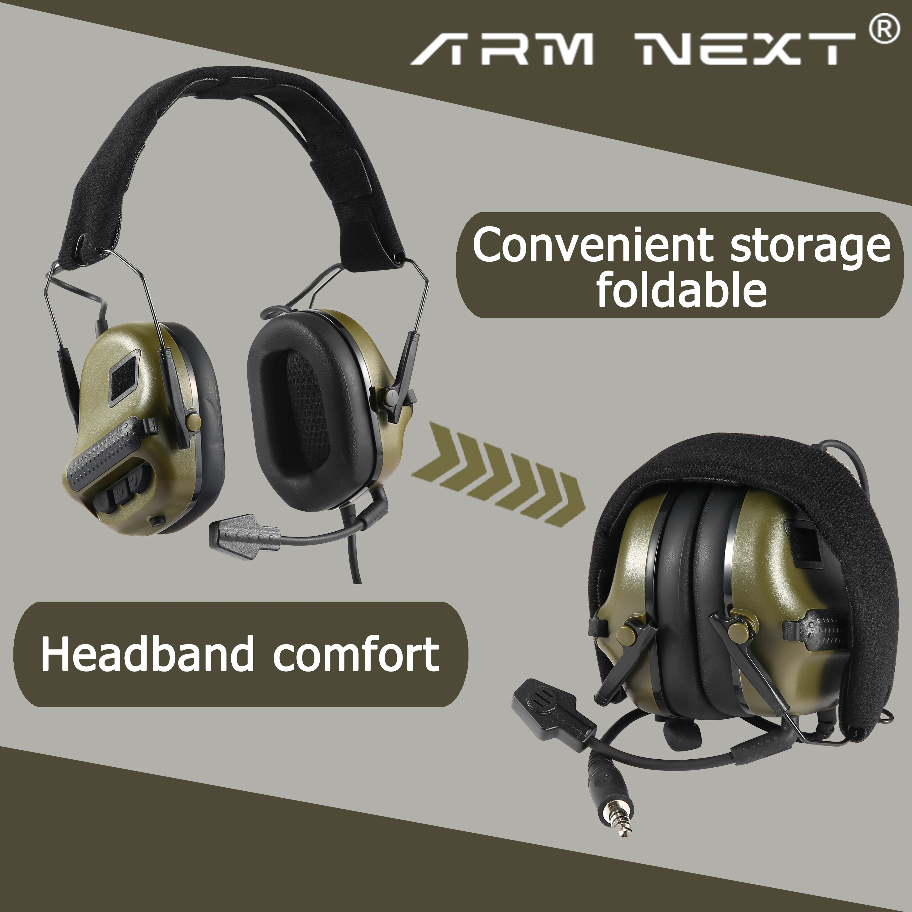 Redução de Ruído Tactical Headset, Cabeça Vestindo ou Capacete Versão, Tiro Fone De Ouvido, Intercomunicador De Comunicação, Captador, Venda