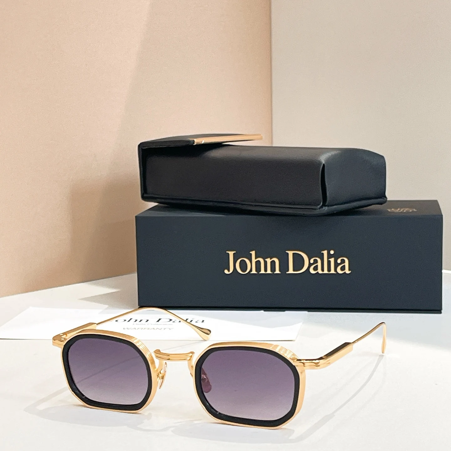 Voor JOHN DALIA JD SAMUEL Top Hoge Kwaliteit Zonnebrillen voor Heren Legering+Acetaat Montuur Modieus Design Zonnebrillen voor Dames met doos