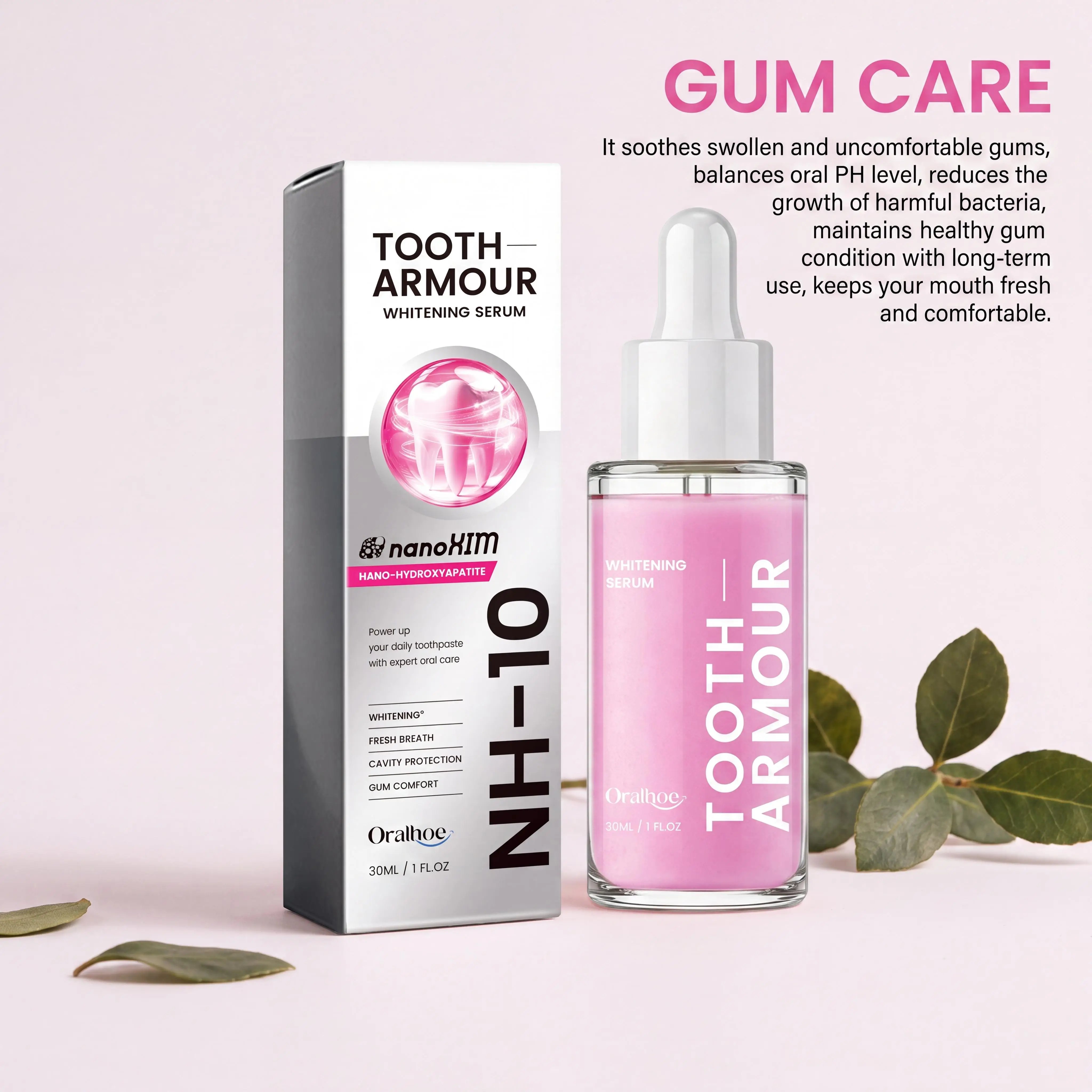 Oralhoe Dental Brightening Serum Fresh Breath Drops Mouth Oral Hygiene Cleaning Yellow Tooth Stain Remove Brightening Dental Care Essence