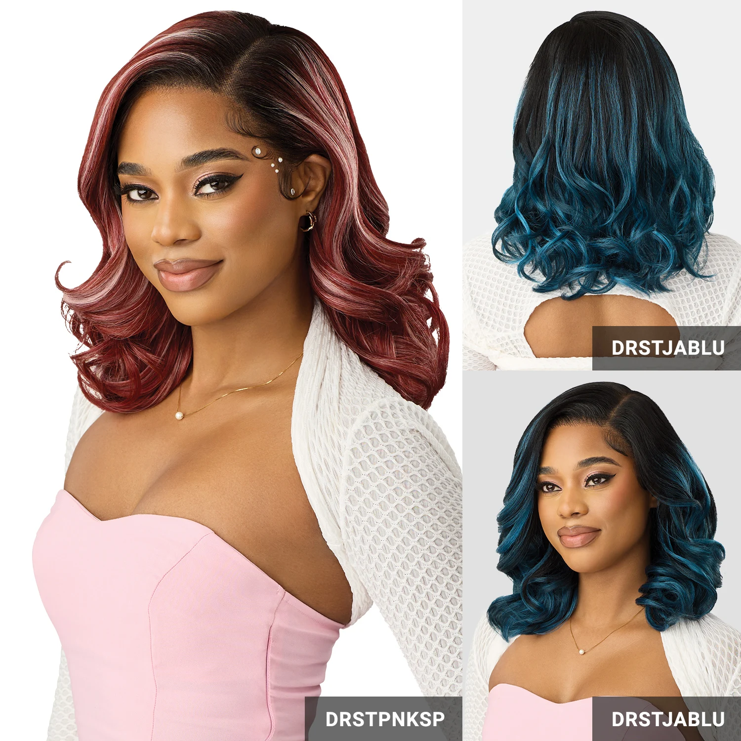 Outre HD الدانتيل أمامي شعر مستعار اصطناعي مثالي شعري غلويليس Y-Part Swoop Series Y-Part 201