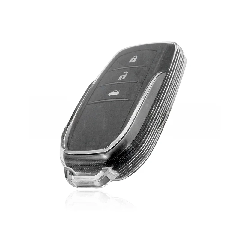 Przezroczyste etui z TPU na kluczyk samochodowy do Toyoty Sienna Venza Harrier Tundra RAV4 Prime Mirai Hilux Alphard Vellfire — zdjęcie 2