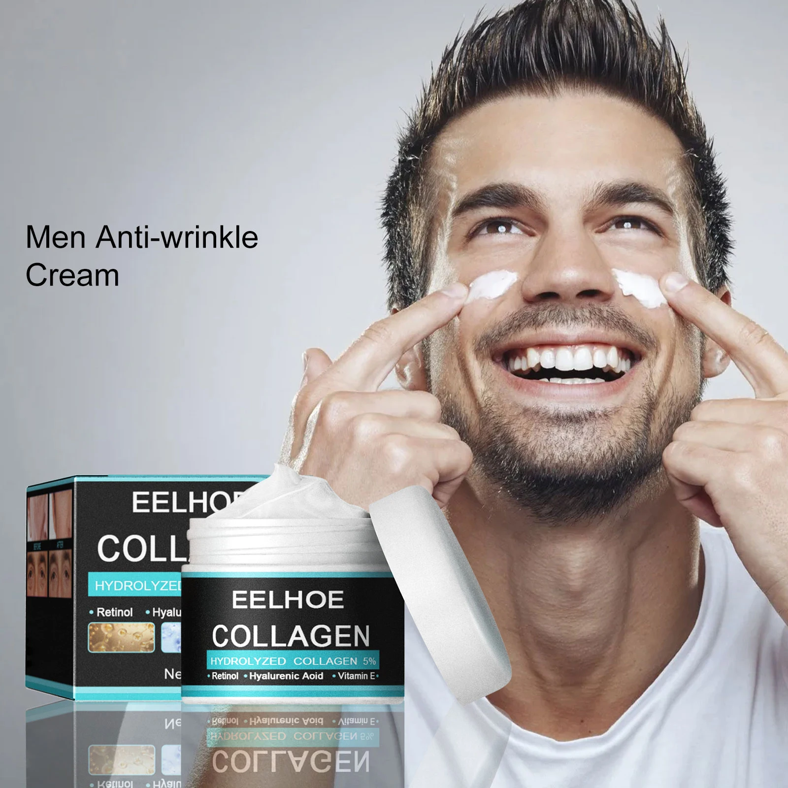 

EELHOE Men's Face Collagen Cream Gentle Moisturizing Facial Repair Firming Skin Moisturizing and Lustrous Skin Care Face Cream