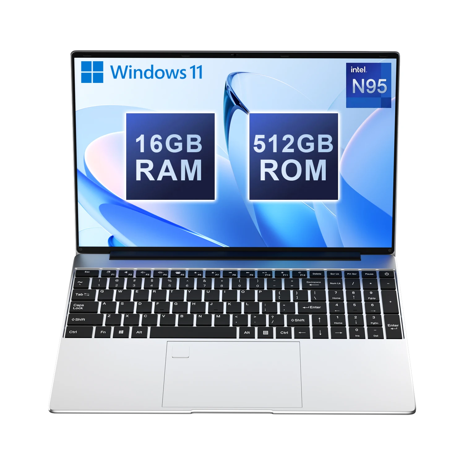 New 15.6" Portable Laptop N95 32GB RAM 2048GB SSD 7500mAh Battery Office Study Computer PC Windows 11 Pro Notebook Gamer