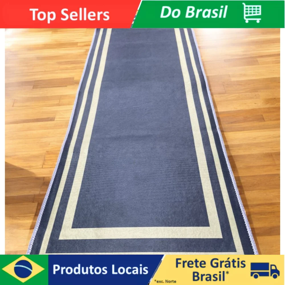Tapete Passadeira Decorativo Para Sala De Estar e Corredor Macio e Resistente 120x40cm