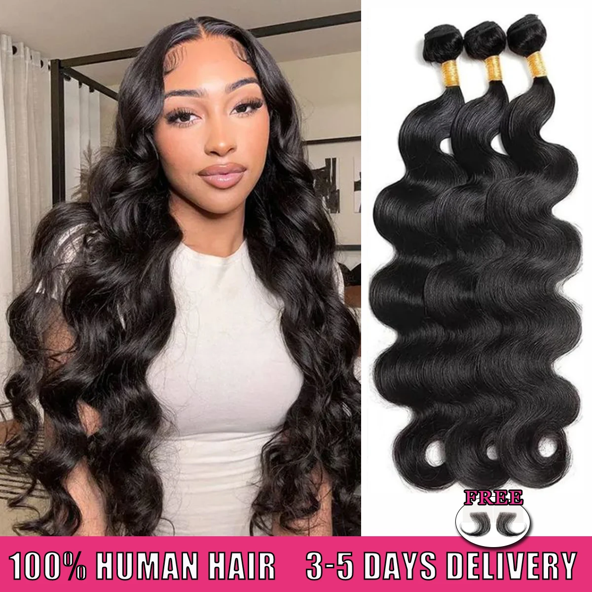 

16-34 дюйма Объемная волна Пучки человеческих волос 16 A Бразильский натуральный цвет 100% наращивание человеческих волос Remy 3 4 5 пучков без утка