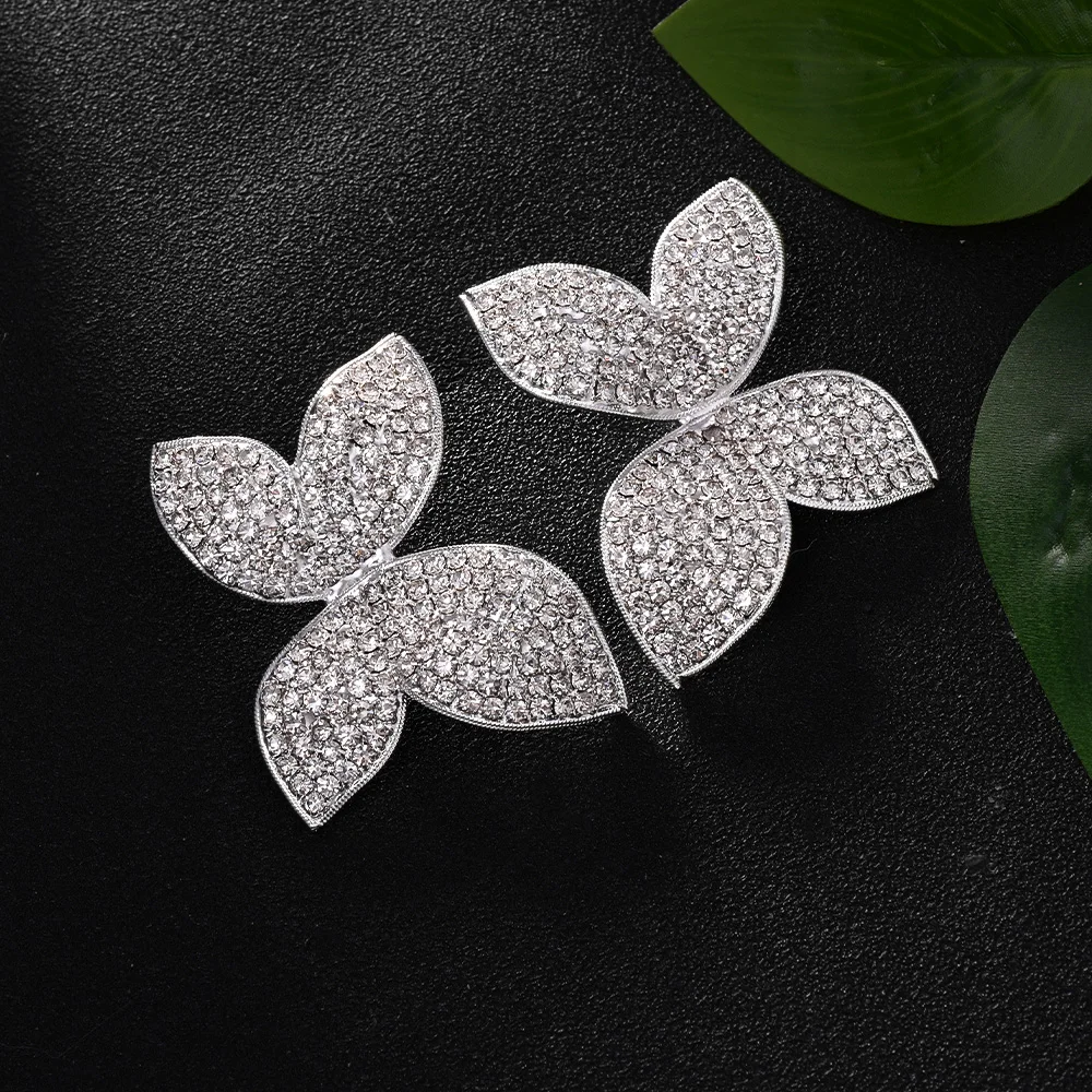 Stonefans Fashion Full Rhinestone Large Flower Earrings Stud Jewelry Exquisite Bridal Stud Earrings Weddding Accessories Gift - view 3