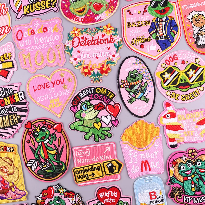 2025 New Styles Netherlands Oeteldonk Emblem Iron On Patches For Clothes Oeteldonk Carnival Embroidery Patches For Clothing Gift