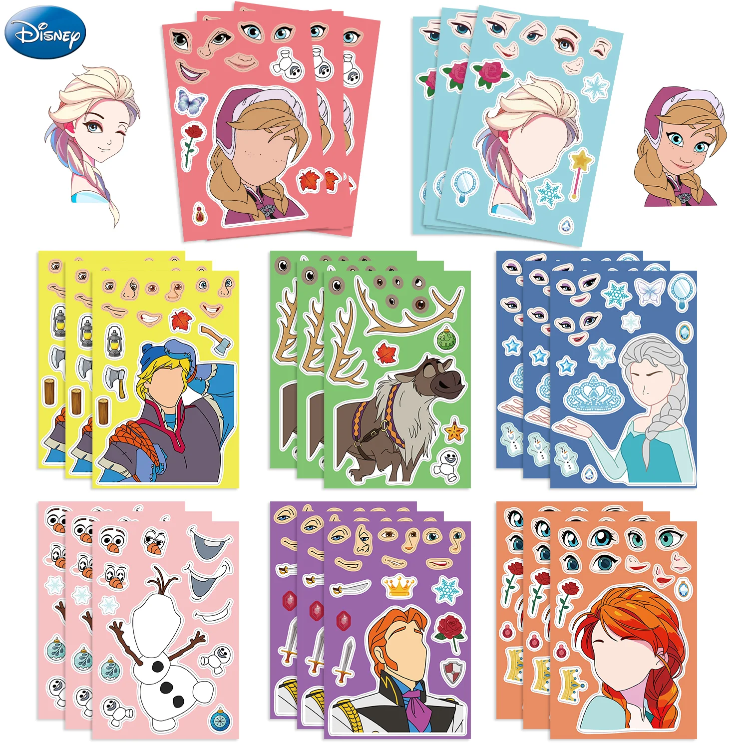 8 24PCS Frozen Scrapbook Stickers DIY Diary Laptop Luggage Skateboard Graffiti Decal Fun Stylish Classic Toys