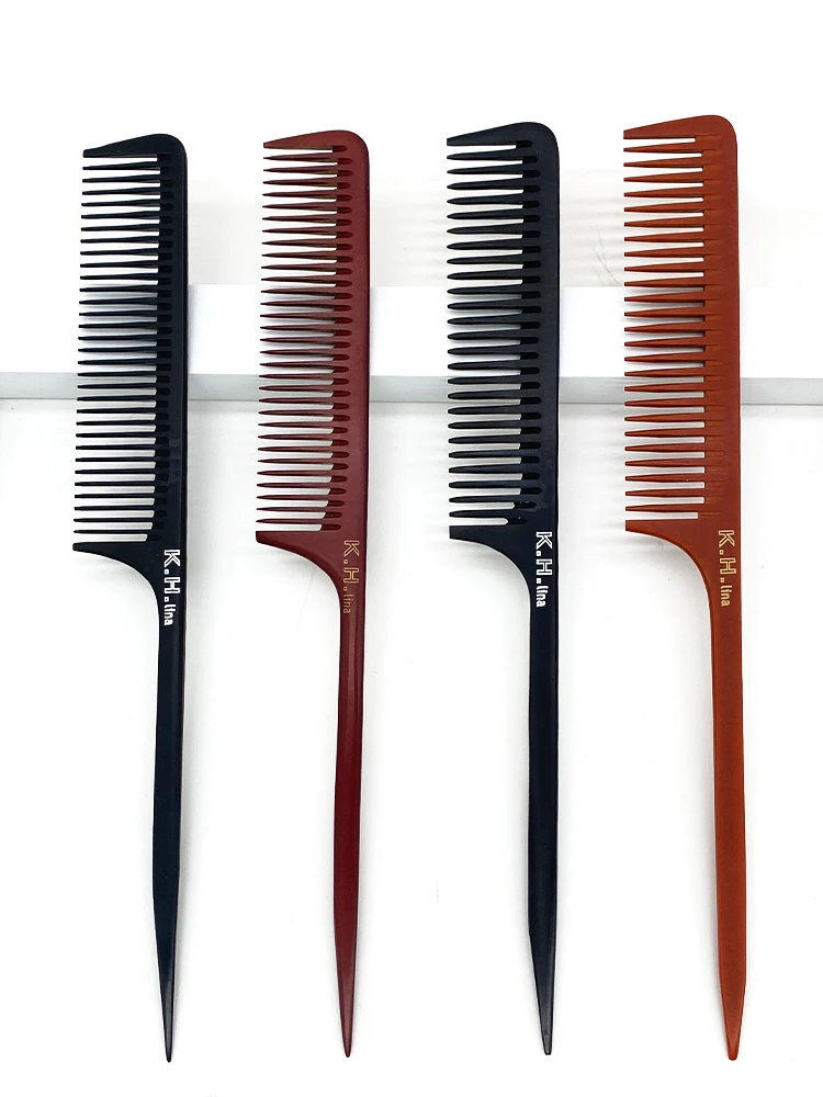 Professional Pointed Tail Wide Teeth Hair Styling Comb Anti-static Hair Dye Brush Rat Tail Combs Salon Tools Barber Accessories