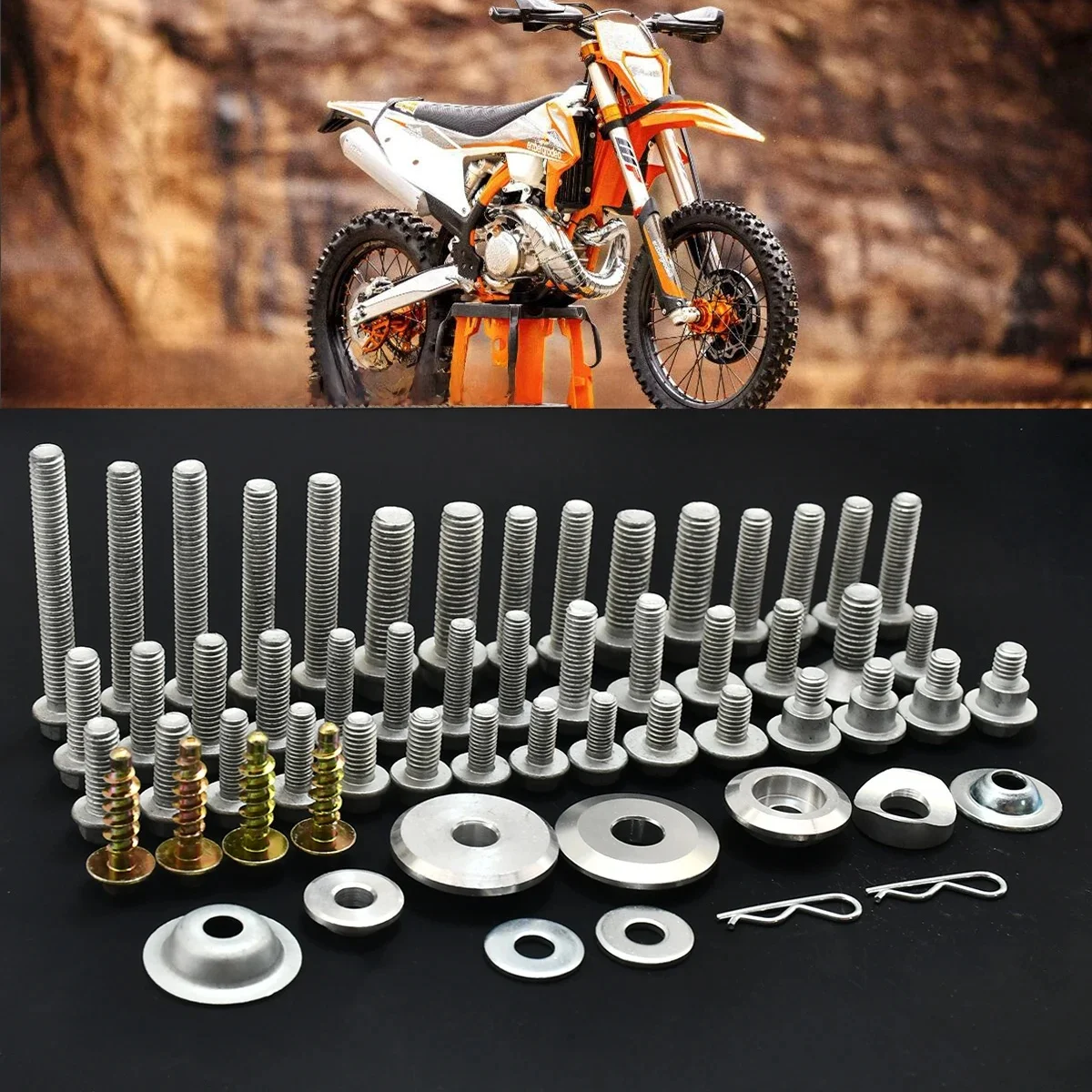 AliExpress XCMT For KTM 125-530 SX SX-F EXC EXC-F For Husqvarna TE TC FE FC TX 2003-2023 Dirt Bike Motorcycles Fairing Fender Screw Bolt Kit Set