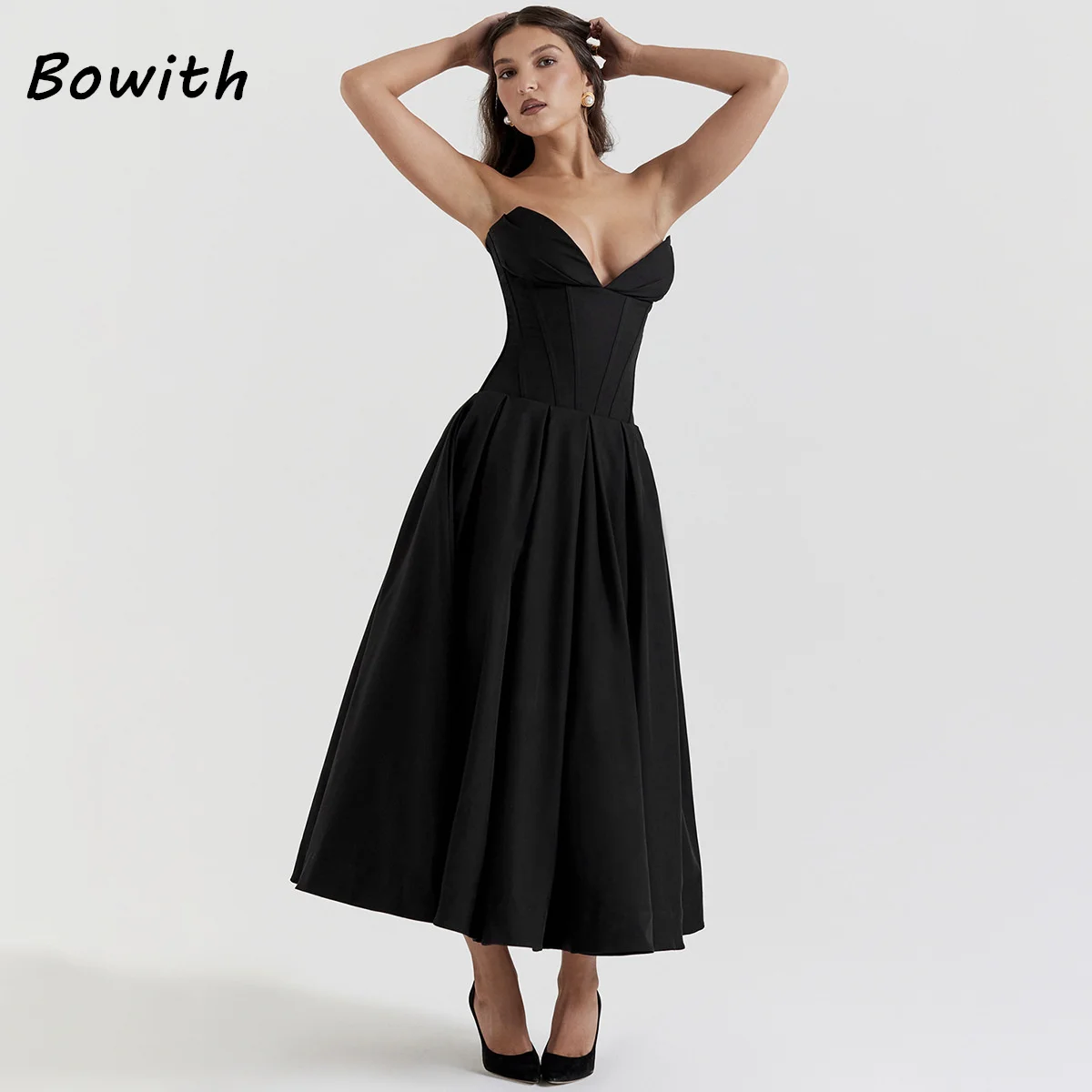 

Bowith Evening Dress Wedding Party Elegant Homecoming Long Dresses for Women Prom Formal Occasions Gala Sleeveless Dress