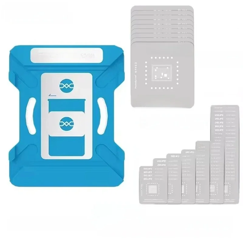 RELIFE RL-601MA 9 w 1 Uniwersalna platforma szablonów do reballingu procesorów dla systemu Android iPhone serii IC Chip Planting Tin Template Fixture — zdjęcie 2