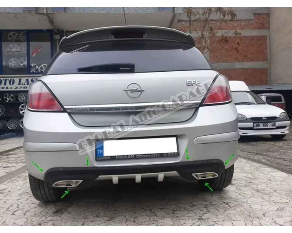 Für Opel Astra H 2004 2005 2006 2007 2008 2009 2010 2011 2012 2013 Diffusor Heckstoßstange Verlängerung Befestigung Auto Auto Auspuff