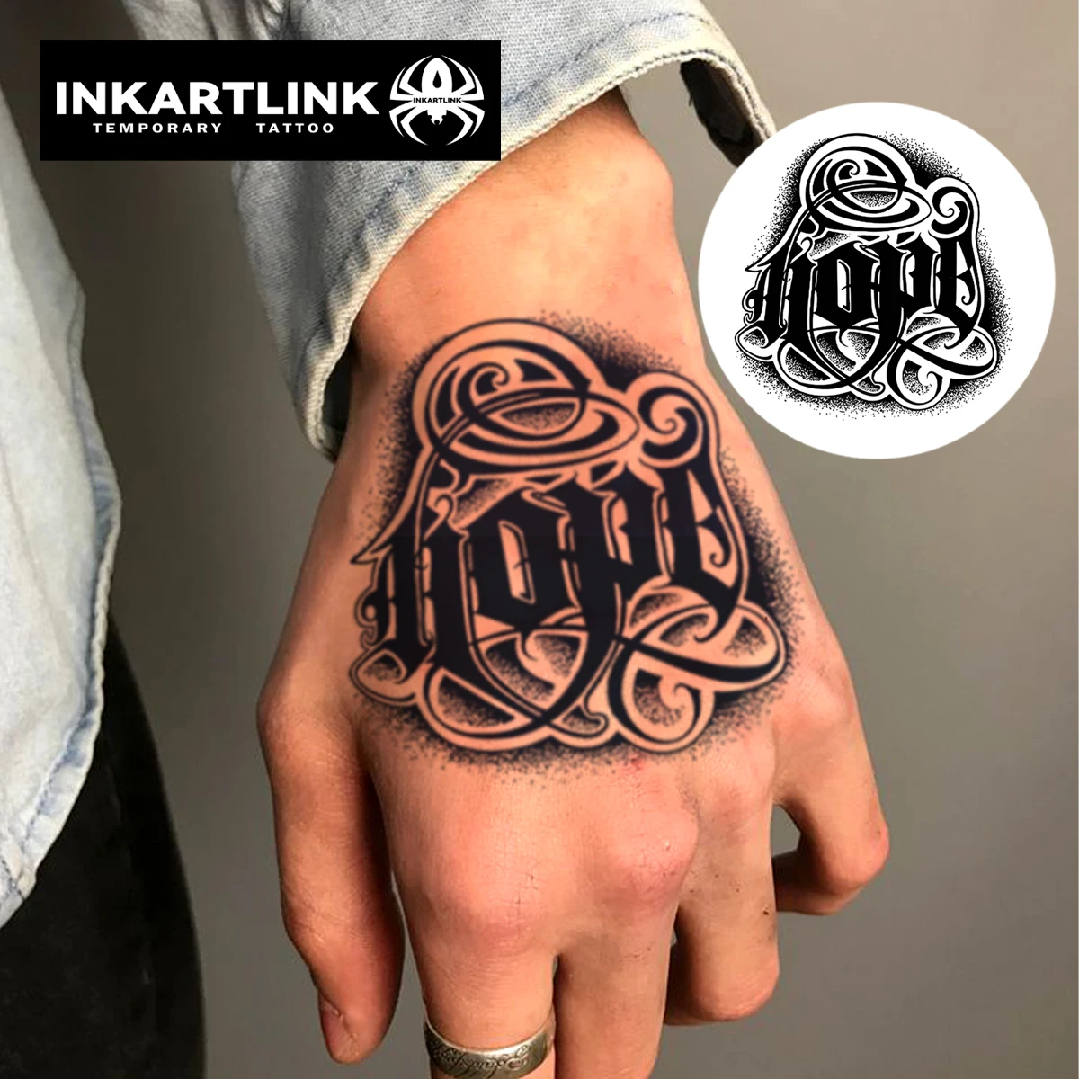 Hope temporary tattoo sticker, waterproof magic tattoo, lasts to 15 days fake tattoo, semi permanent tattoo
