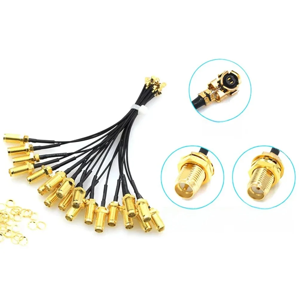 5 sztuk kabel łączący SMA żeński na uFL/u.FL/IPX UFL na SMA żeński RG1.13 antena RF montaż kabla RP-SMA-K — zdjęcie 2