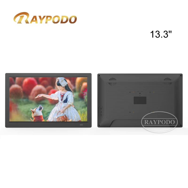 

Raypodo 13.3 Inch Versatile Commercial Display Tablet POE RK3288 Android 8.1 Wall Mounted Wifi,Bluetooth,VESA