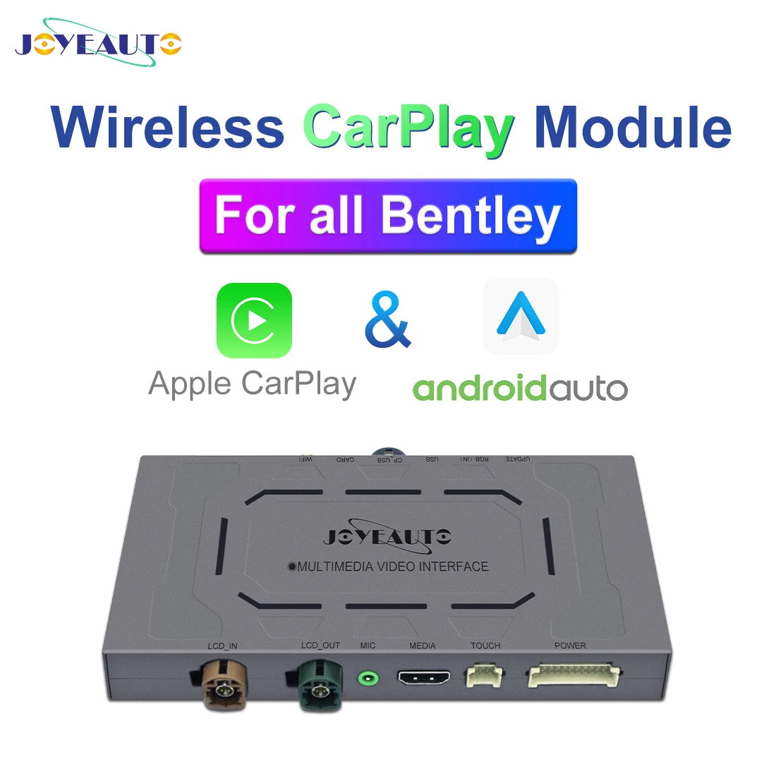 

Joyeauto Wireless Apple CarPlay Android Auto Mirror Link Car Play Navigation Box For Bentley Flying Spur Continental 2012-2017