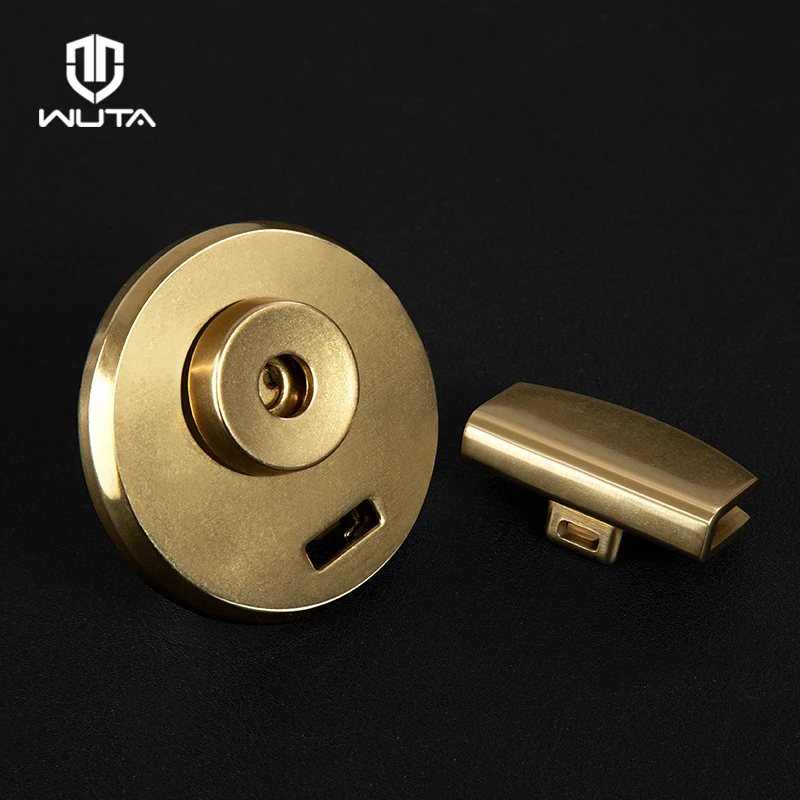 WUTA 100% Brass Bag Lock Accessories Vintage Round Twist Lock Key Metal Insert Lock DIY Leather Craft Hardware Handbag Luggages