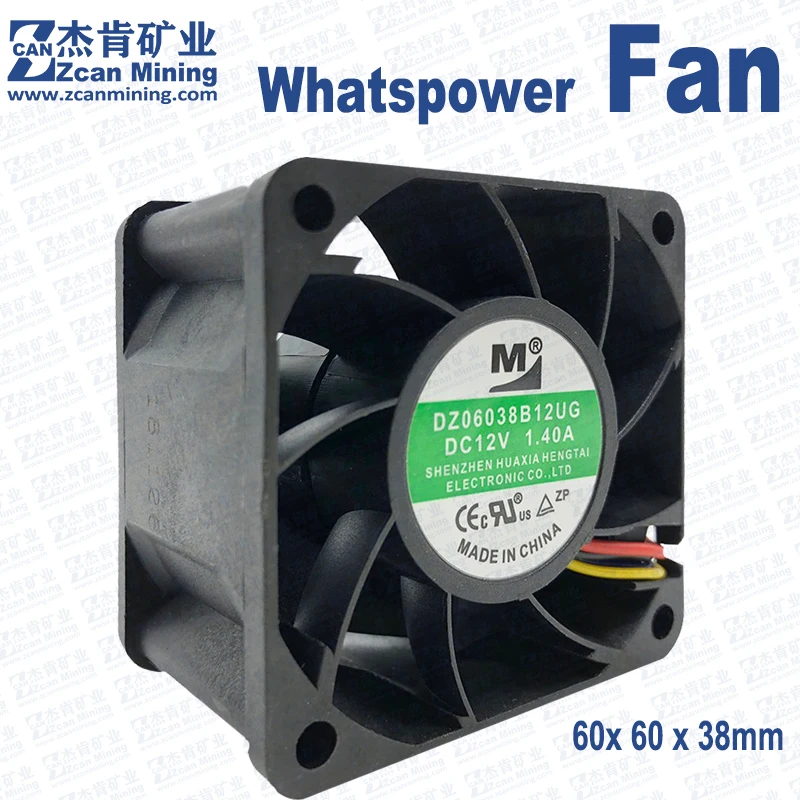 Whatspower PSU P21D P21E Cooling Fan 60x60x38mm 4Pin 12V 6038 Fan for Whatsminer P221 P222 Power Supply