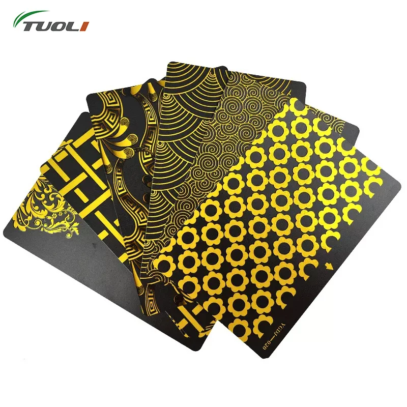 TUOLI 50Pcs 180*120mm 3D UV Crystal Porcelain Black Gold Skin Back Film Skin For Hydrogel Screen Protector Cutting Machine