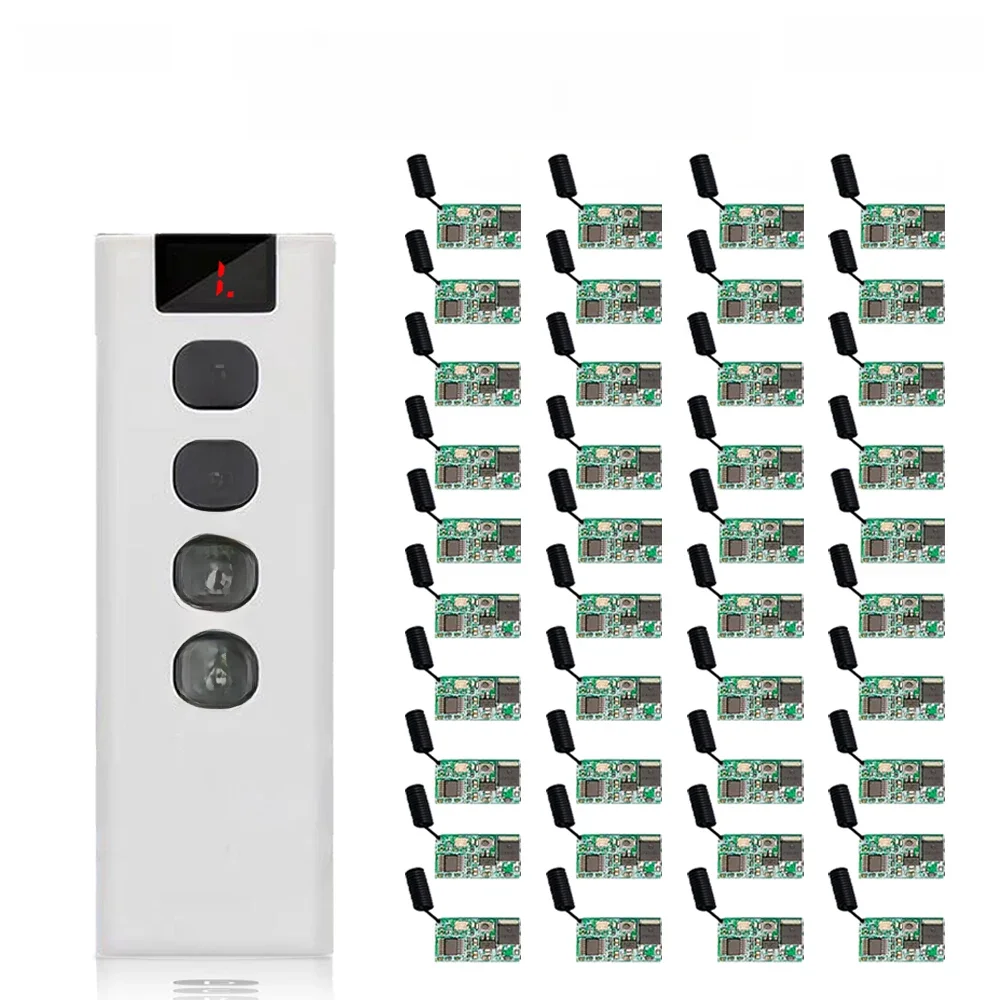 433 MHz 40 w 1 uniwersalny przełącznik zdalnego sterowania DC 12V 3.6V 24V 1CH moduł Mini przekaźnik kontroler nadajnik odbiornika — zdjęcie produktu 7