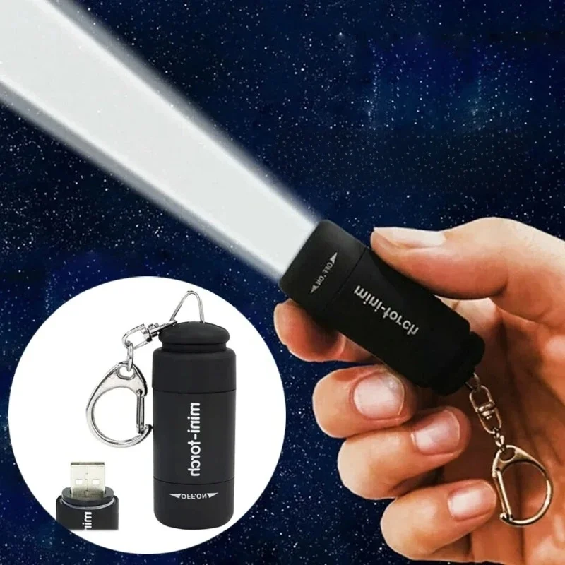 Zaksleutelhanger Zaklamp Waterdicht Buiten Wandelen Kamperen Mini-zaklampUSB Oplaadbare LED Multifunctioneel Sterk licht - afbeelding 2