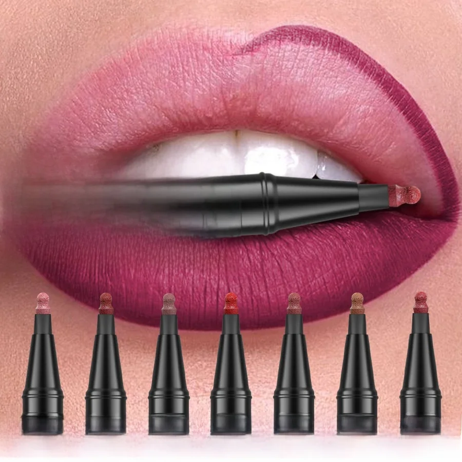 1PC Vloeibare Matte12-Kleur Lipliner Potlood Waterdicht Plumping Vlek Lippenstift Natuurlijke Lip Liner Overzicht Lippen Contour Make-Up - afbeelding 2