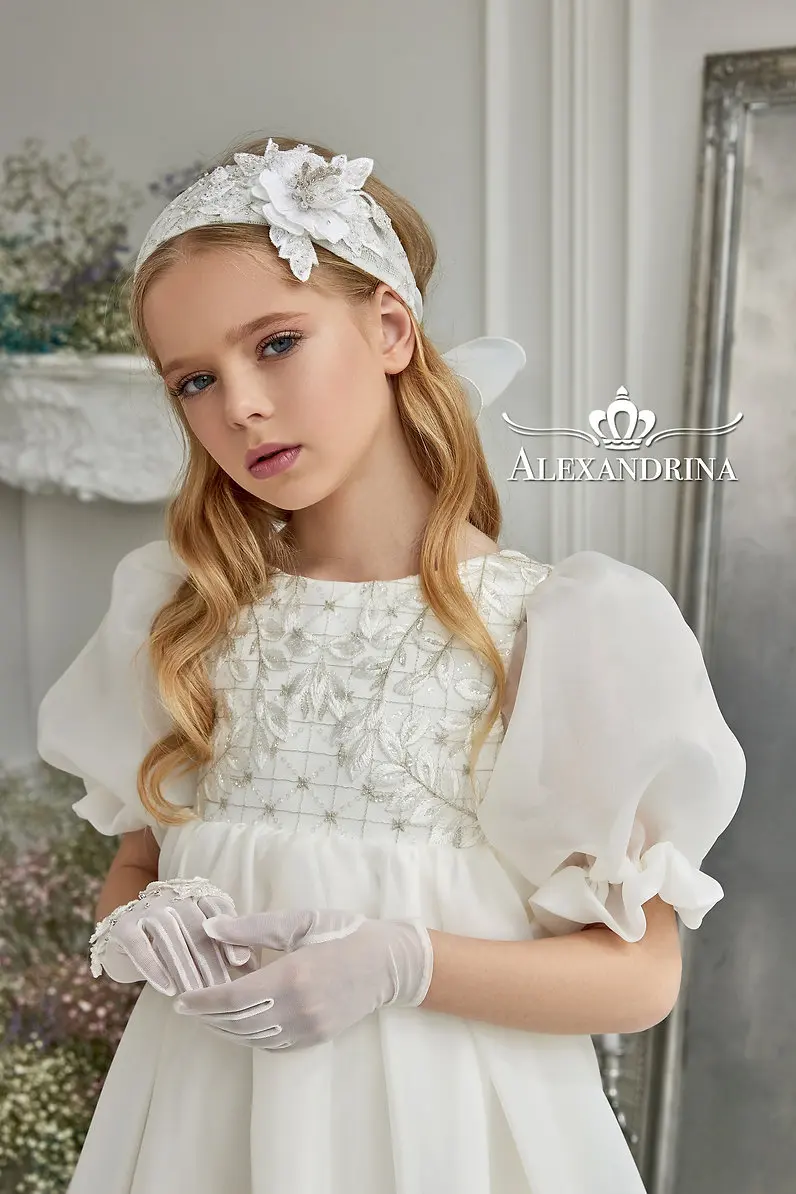 Bohemian 2022 Flower Girl Dresses Boho Short Sleeve Beaded Lace Little Kids Birthday Party Dresses First Communion Dress