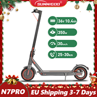 SUNNIGOO 350W Adult Lightweight Electric Scooter 36V 10.4Ah Escooter 30KM/H Speed Kick Scooter 30KM Long Range Scooter With APP