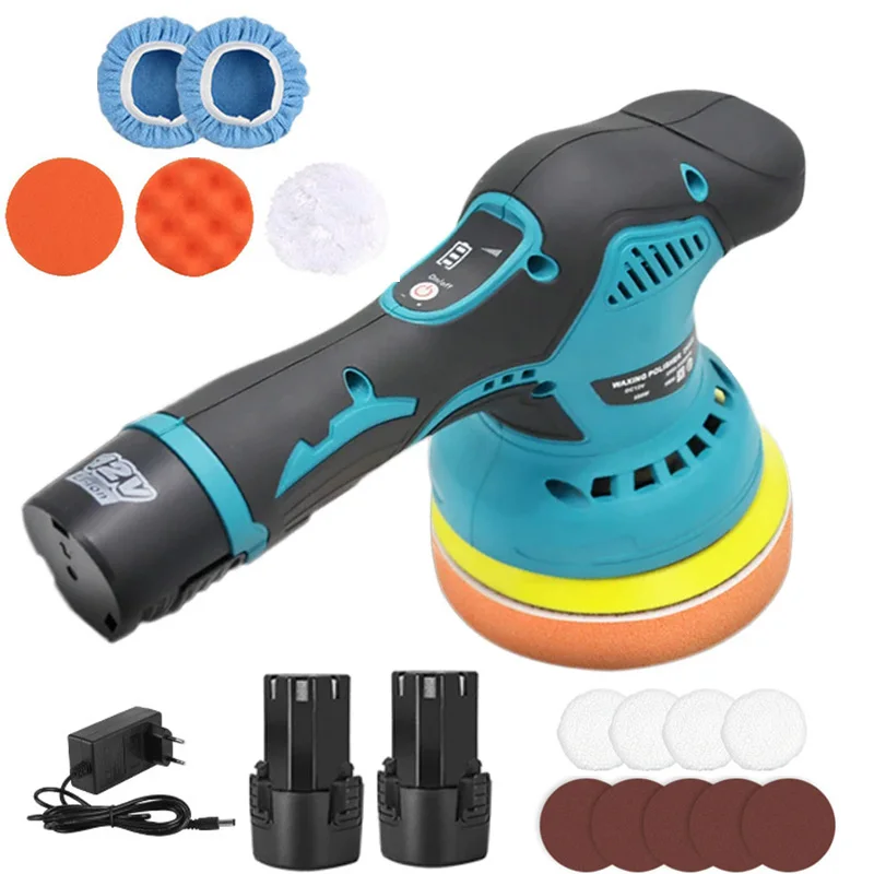 12V Cordless Car Polisher 8 Gears 380W Lithium Electric Polishing Waxing Machine For Repairing Scratches Wireless Sander Polish