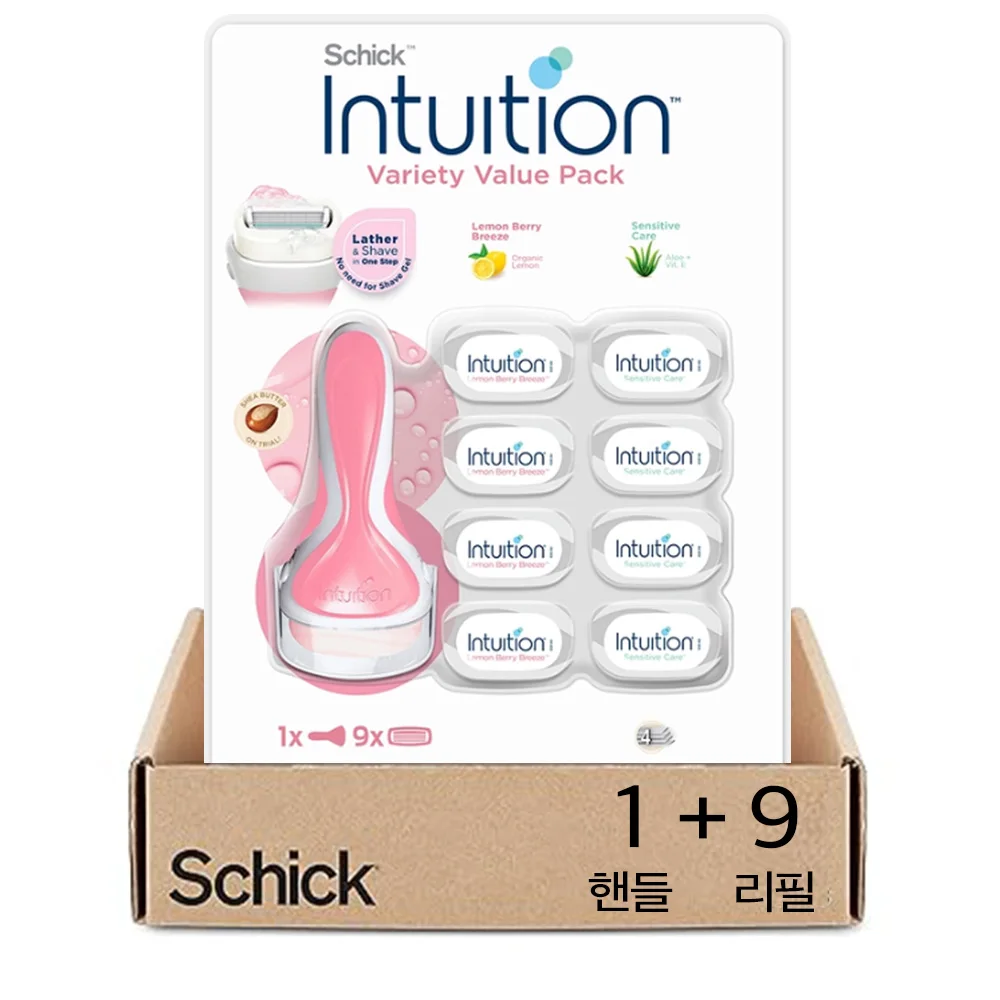 Schick Intuition Women's Epilator Set 1 Razor handle + 9 refillable blades