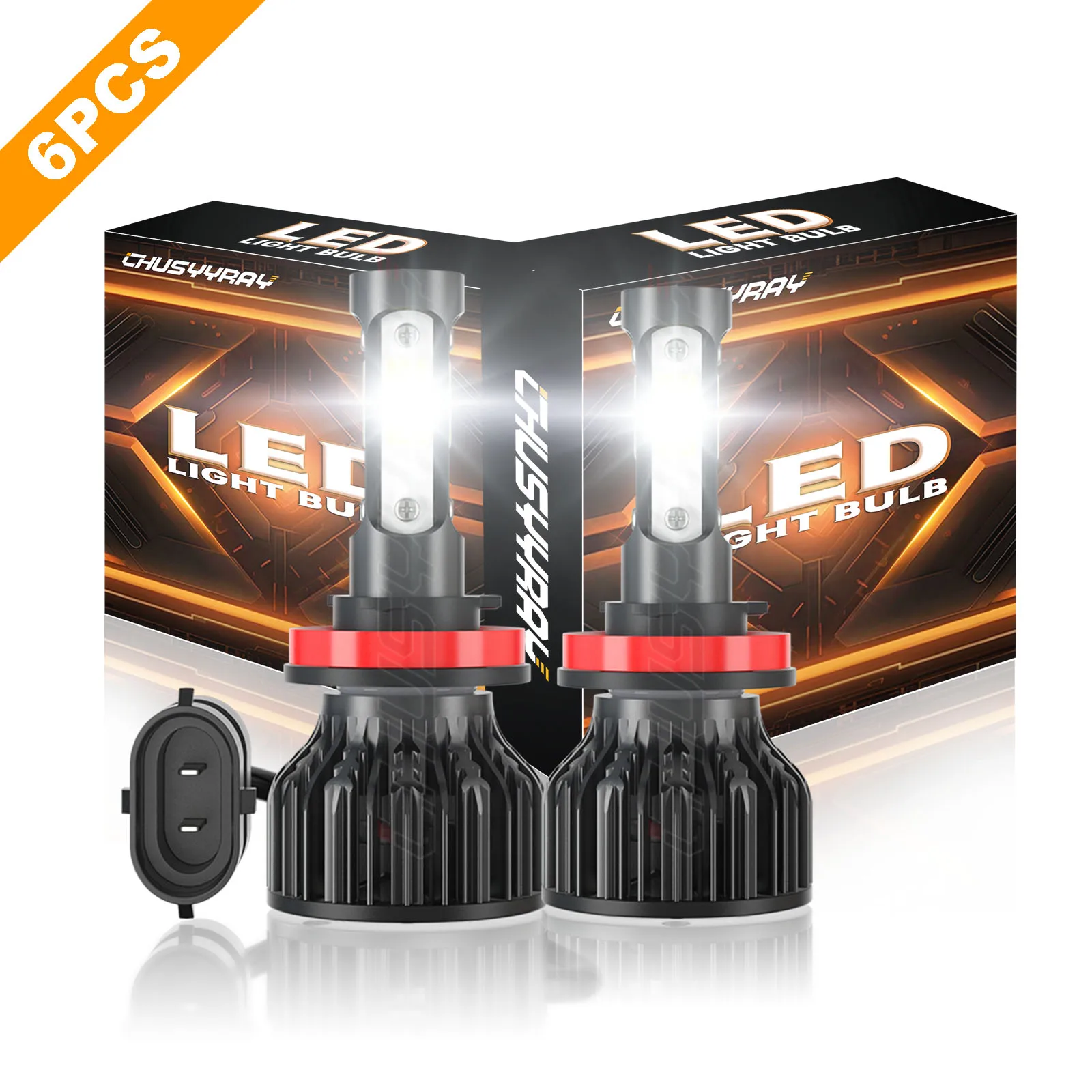 2pcs H11 For Nissan Altima 2007-2018 Combo LED Headlight High Light Bulbs Kit White 6000K 120W 240000LM