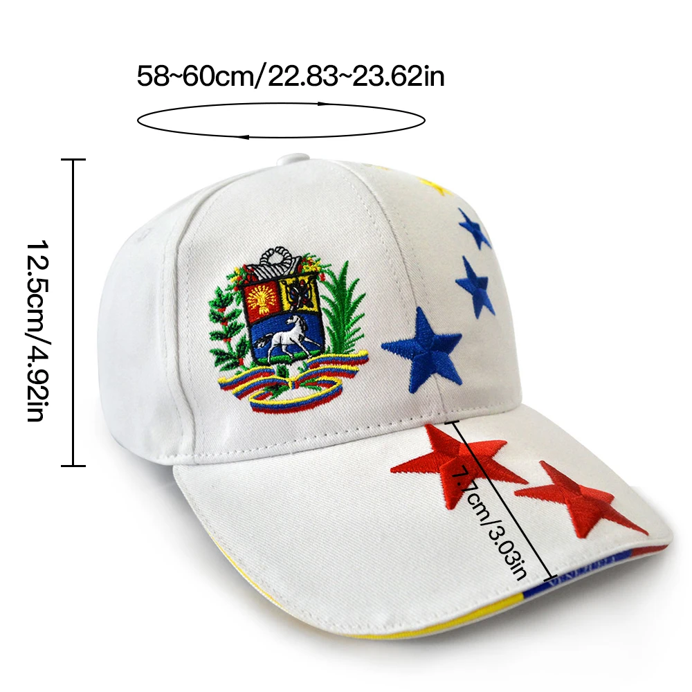 عالية الجودة فنزويلا قبعات Gorras القطن حك قبعة بيسبول التطريز 7 نجوم شعار البندقية قبعة رياضية النساء الرجال القبعات