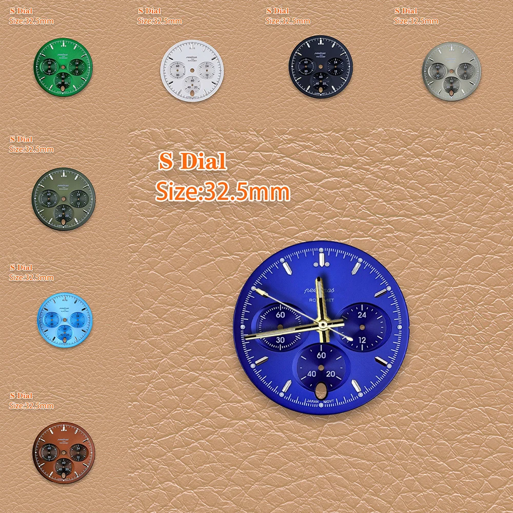 32.5mm S Dial VK63 Dial Sun Dial Superb dial No Hands Suitable for VK63 Movement No Luminous Watch Modification Accessories ﻿