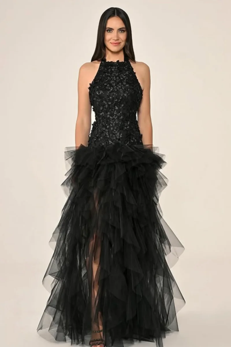 Jessica Black 3D Decalcomanie Abiti da sera Abiti da ballo multistrato in tulle attillati Abiti da festa per donna Abiti da gala personalizzati