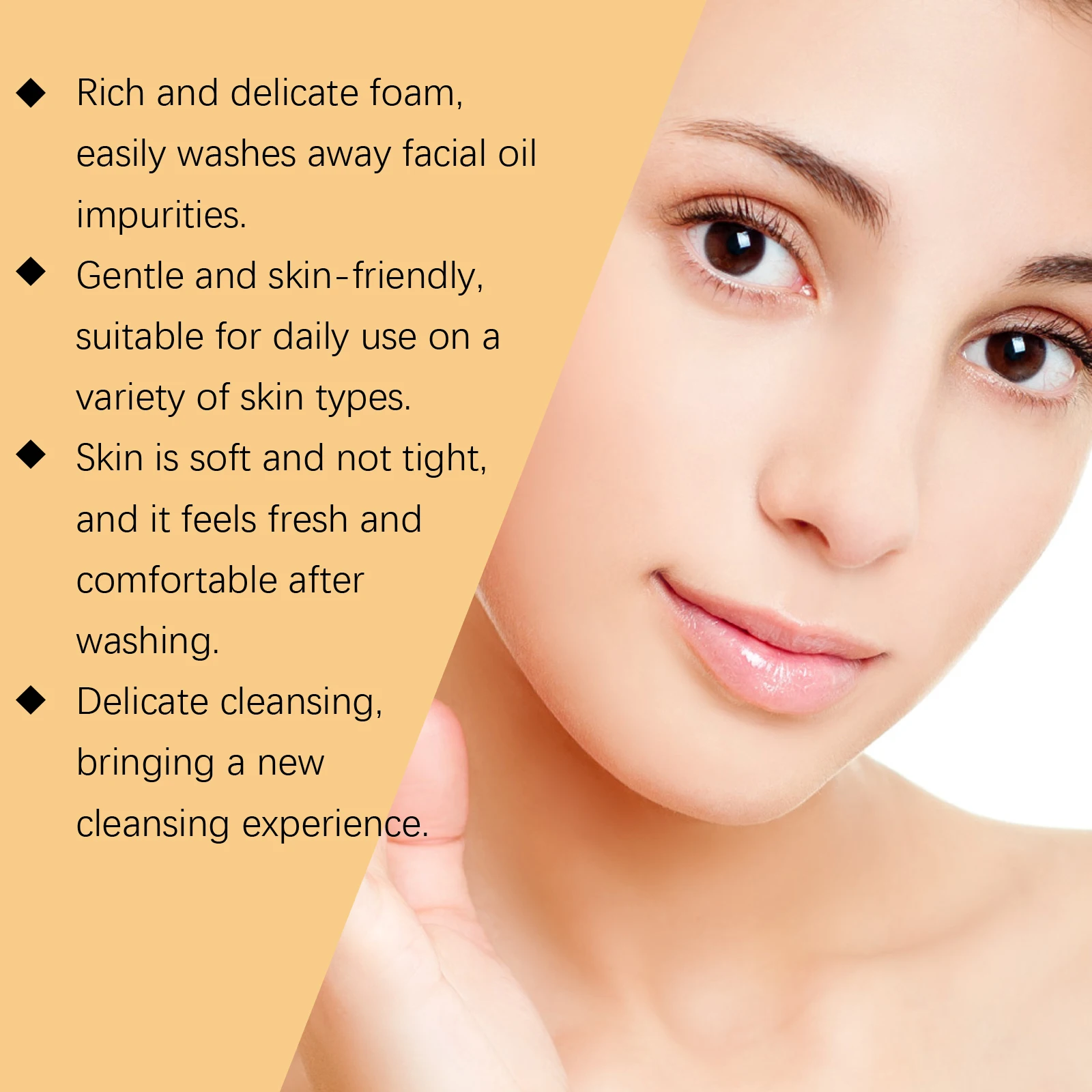 Hoygi Centella منظف الوجه تنظيف لطيف للأوساخ المسام ترطيب لا ضيق منعش تعزيز النعومة منظف للوجه جل