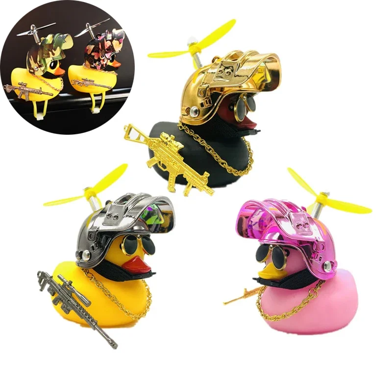 AliExpress Motor Accessories Yellow Duck with Helmet for Bike Auto Car Accessories Tertiary Helmet Duck Car