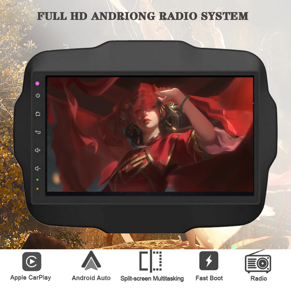 

Car Auto Radio Android 14 8G RAM Multimedia Player For Jeep Renegade 2015 2016 2017 2018 2019 2020 Navigation GPS DVD Head Unit