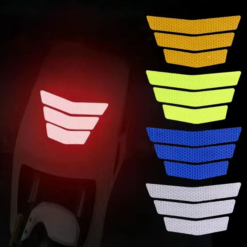 AliExpress 3Pcs Motorcycle Stickers Reflective Warning Trapezoidal Arrow Tail Fender Car Truck Bike Racing Body