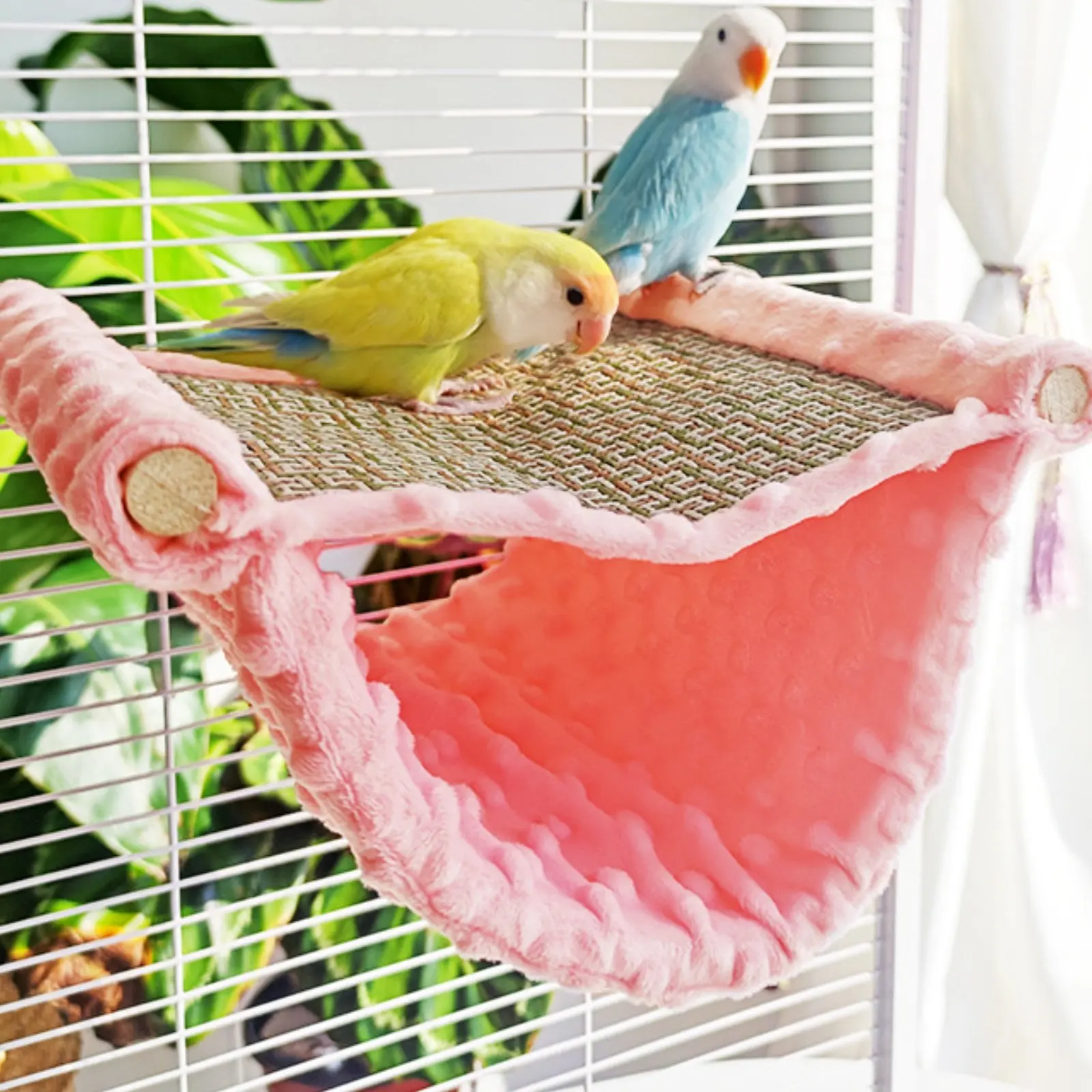 Soft Parrot Hammock Bed Dangling Avian Swing Nest Pet Supplies for Small Birds Comfortable Hanging Resting Area